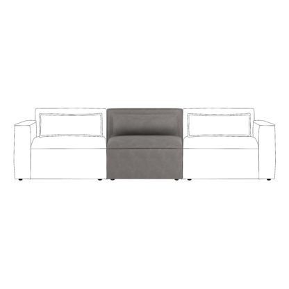 f52b1e8f0a7ab0330cbebcdff1ad368952f7218dc0d9333abb7c6ed27cfe1d8e.jpg An Image of Modular Arne Faux Leather Armless Piece Grey
