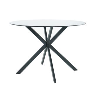 An Image of Lumia Black Round Dining Table Black