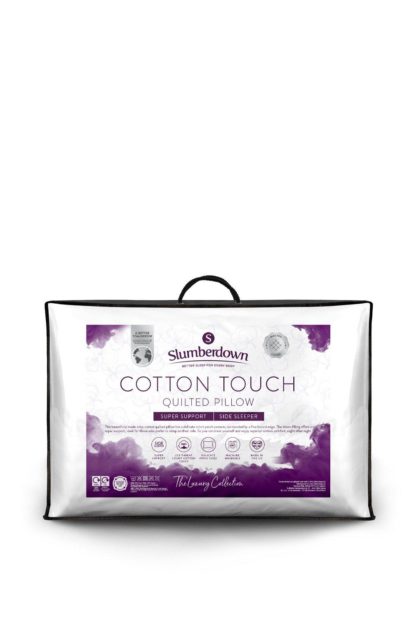 An Image of Single Luxury Cotton Touch Quilted Medium Support Pillow