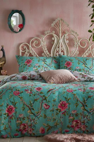 An Image of 'Vintage Chinoiserie' Exotic Floral Duvet Cover Set