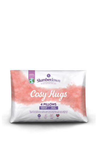 An Image of 4 Pack Cosy Hugs Medium Support Pillows