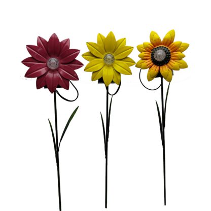 An Image of Solar Mini Flower Garden Lights Assorted