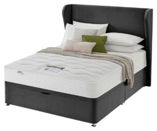 An Image of Silentnight 1000Pkt Mem Superking Ottoman Divan Bed-Charcoal