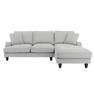 An Image of Beatrice Boucle Right Hand Corner Sofa Grey