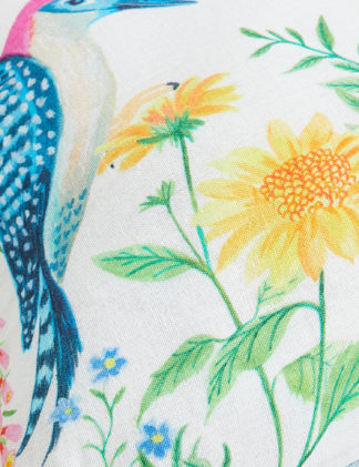 An Image of M&S Cotton Rich Bird Tasselled Bolster Cushion