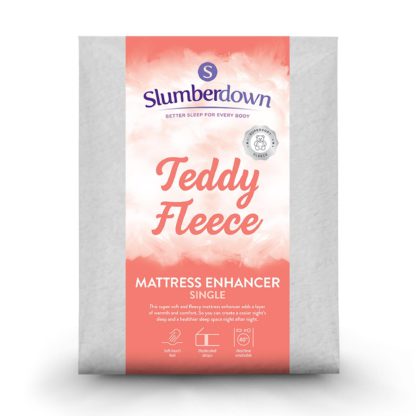 An Image of Slumberdown Teddy Fleece Mattress Enhancer