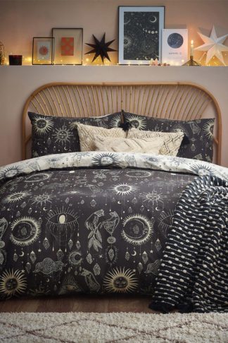 An Image of 'Constellation' Celestial Reversible Duvet Cover Set