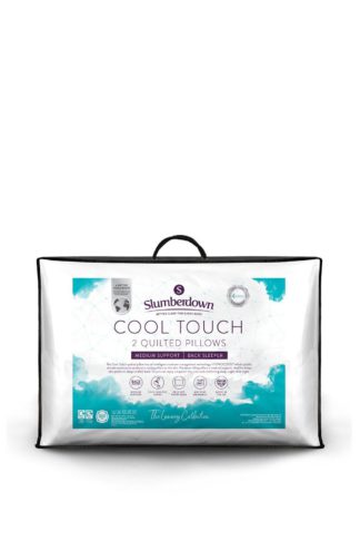 An Image of 2 Pack Luxury Cool Touch Quilted Medium Support Pillows