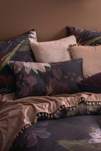 An Image of 'Neve' Dark Floral Pillowcase Sham