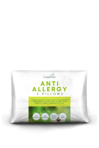 An Image of 2 Pack Freshwash Anti Allergy Medium Support Pillows