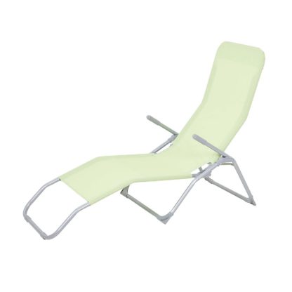 An Image of Homebase Siesta Sunlounger - Green