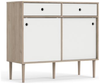 An Image of Rome 2 Door 2 Drawer Sideboard - White & Oak