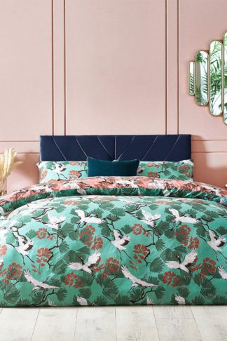 An Image of 'Demoiselle' Botanical Reversible Duvet Cover Set