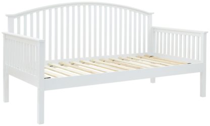 An Image of GFW Madrid Wooden Single Day Bed Frame - White