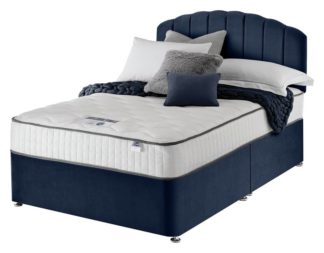 An Image of Silentnight Middleton 800Pkt Memory Kingsize Divan Bed- Blue