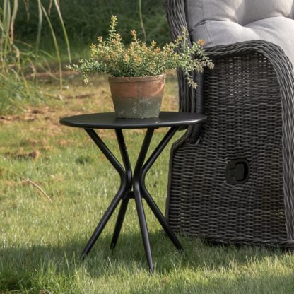 An Image of Valence Round Side Table Brown