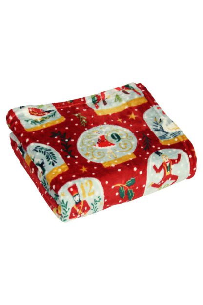 An Image of 'Twelve Days Of Christmas' Festive Fleece Throw