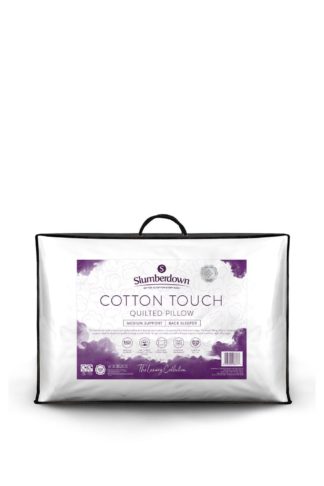 An Image of Single Luxury Cotton Touch Quilted Medium Support Pillow