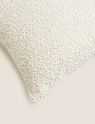 An Image of M&S Bouclé Textured Cushion