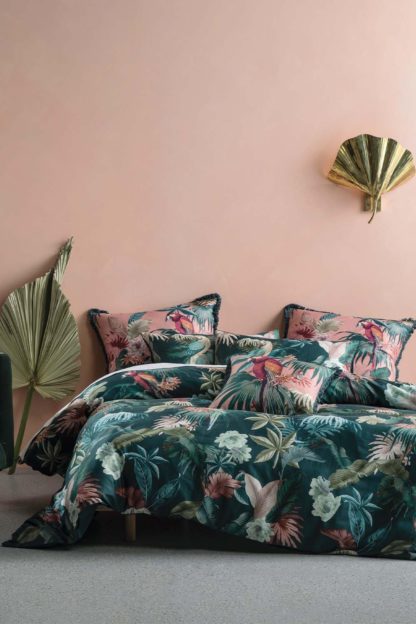 An Image of 'Fernanda' Botanical Duvet Cover Set