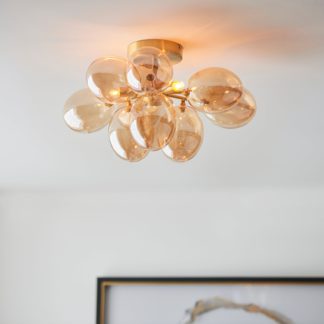 An Image of Vogue Dianthe 3 Light Ceiling Fitting Champagne
