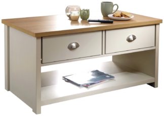 An Image of Lancaster2 Drawer Coffee Table - Cream