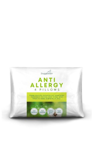 An Image of 4 Pack Freshwash Anti Allergy Medium Support Pillows