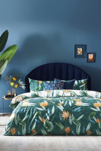 An Image of 'Tiger Lily' Tranquil Floral Duvet Cover Set