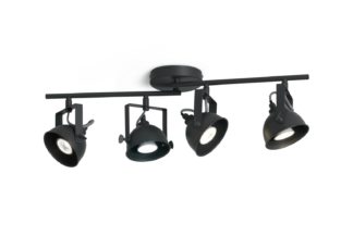 An Image of Argos Home Loft Living 4 Light Spotlight - Black