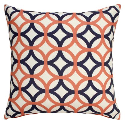 An Image of Medina Circles Terracotta Outdoor Garden Scatter Cushion