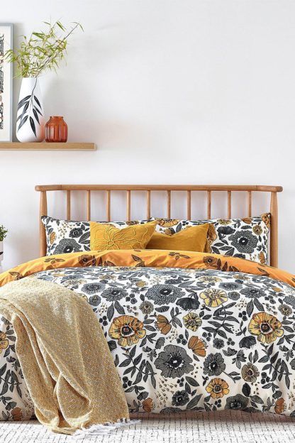 An Image of 'Scandi Poppy' Floral Duvet Cover Set