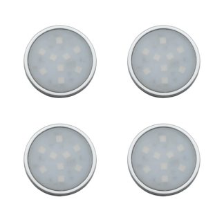 An Image of Set of 4 RGB LED Puck Lights