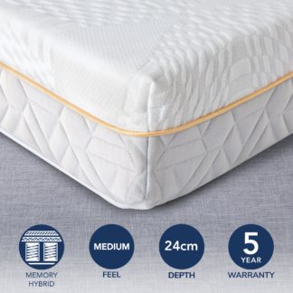 An Image of Comfortzone Hybrid Mattress White/Yellow