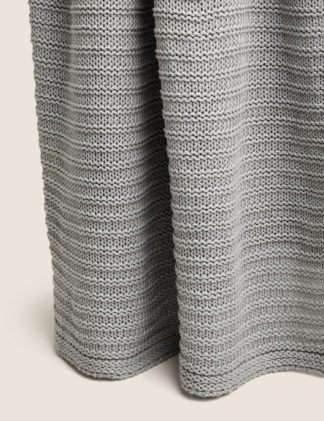 An Image of M&S Pure Cotton Knitted Throw