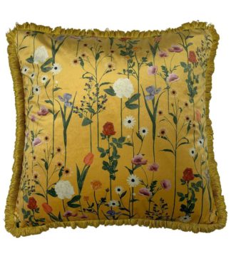 An Image of 'Fleura' Hand-Drawn Floral Cushion