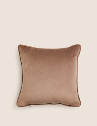 An Image of M&S Velvet Cheetah Small Embroidered Cushion