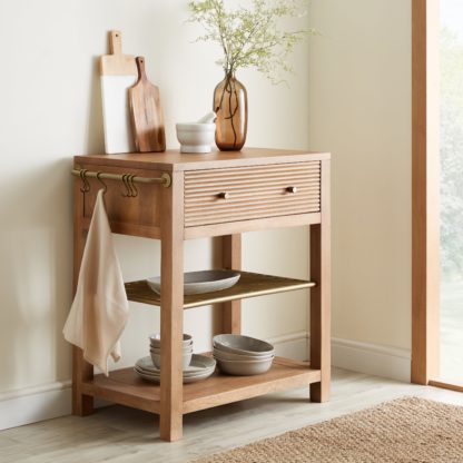 An Image of Priya Kitchen Trolley Brown