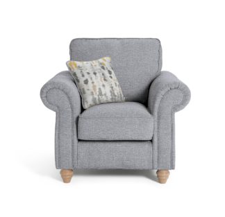 An Image of Habitat Wilfred Fabric Chair - Charcoal