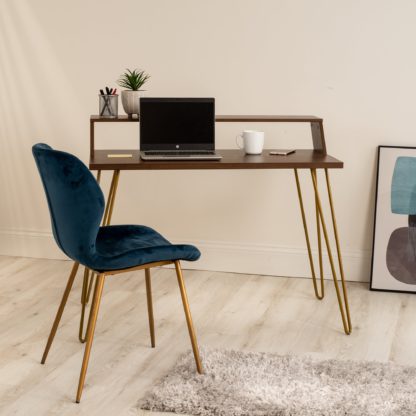 An Image of Bea Walnut Smart Desk Brown