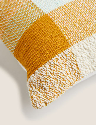 An Image of M&S Pure Cotton Textured Bolster Cushion