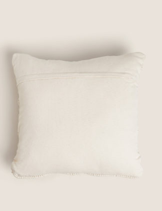 An Image of M&S Pure Cotton Macrame Cushion