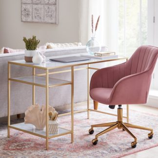An Image of Claudia Gold Effect Desk Gold