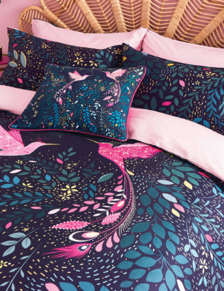 An Image of Sara Miller Pure Cotton Paradise Hummingbird Bedding Set