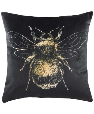 An Image of 'Gold Bee' Velvet Cushion