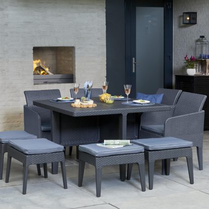 An Image of Santiago 9 Piece Set Grey