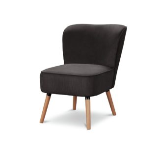 An Image of Habitat Eppy Fabric Accent Chair - Charcoal