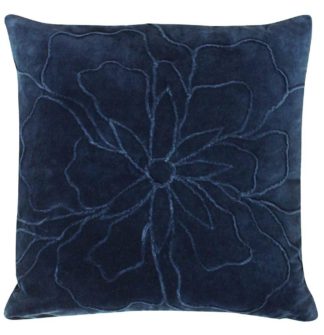 An Image of 'Angeles' Floral Pleating Velvet Cushion