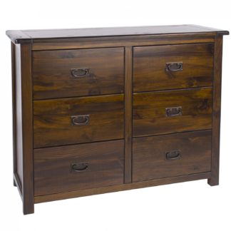 An Image of Boston 6 Drawer Chest Brown