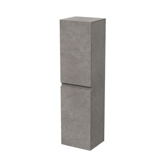 An Image of Bathstore Mino Tall Wall Mounted Unit - Concrete