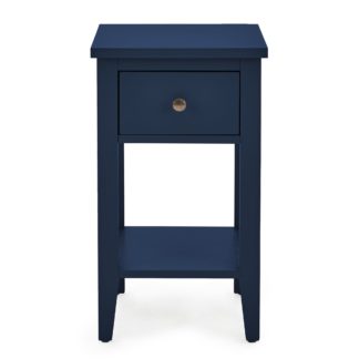 An Image of Lynton Navy Compact Bedside Navy